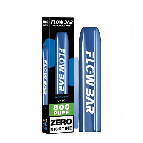 Flow Bar - Disposable Vape Pod Device Zero Nicotine - Blue Razz Ice - Box of 10 - vapewholesaleeurope