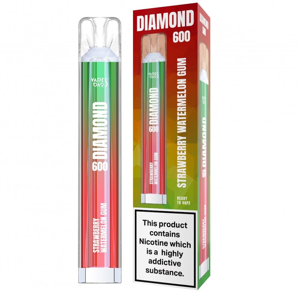 Diamond Bar 600 Puffs - Strawberry Watermelon Gum - vapewholesaleeurope