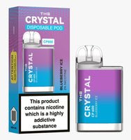 The Crystal CP600 Disposable Vape Device 20mg - Blueberry Ice - vapewholesaleeurope