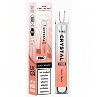 The Crystal Pro 600 Disposable Vape Device 20mg - Juicy Peach - vapewholesaleeurope