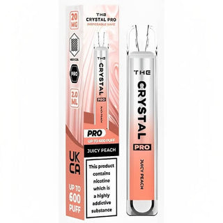 The Crystal Pro - Disposable Vape Pod Device 20mg - Juicy Peach - Box of 10 - vapewholesaleeurope