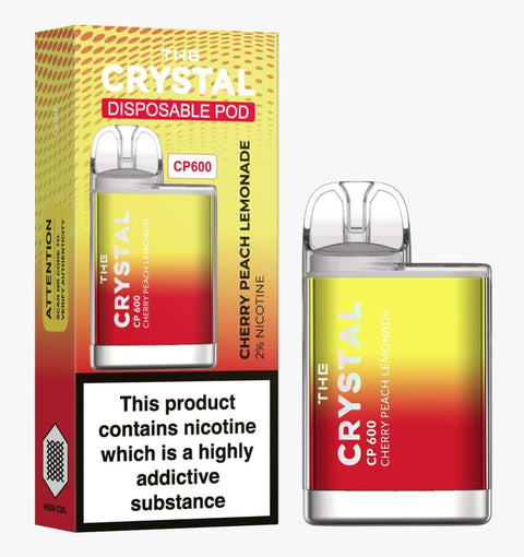 The Crystal CP600 - Disposable Vape - Cherry Peach Lemonade - Box of 10 - vapewholesaleeurope