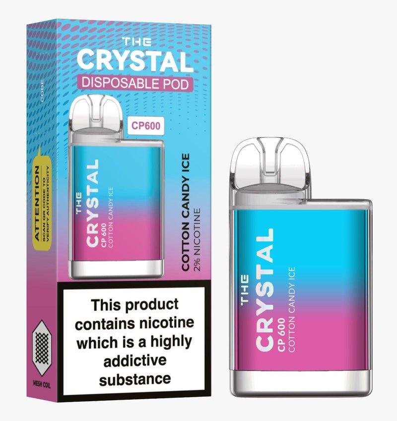 Crystal CP600 Disposable Vape Cotton Candy Ice | Box of 10 | vapewholesaleeurope Crystal CP600 Disposable Vape Cotton Candy Ice | Box of 10 | vapewholesaleeurope