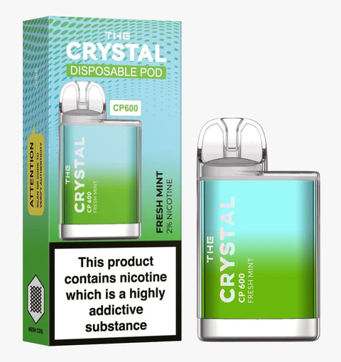 The Crystal CP600 - Disposable Vape - Fresh Mint - Box of 10 - vapewholesaleeurope