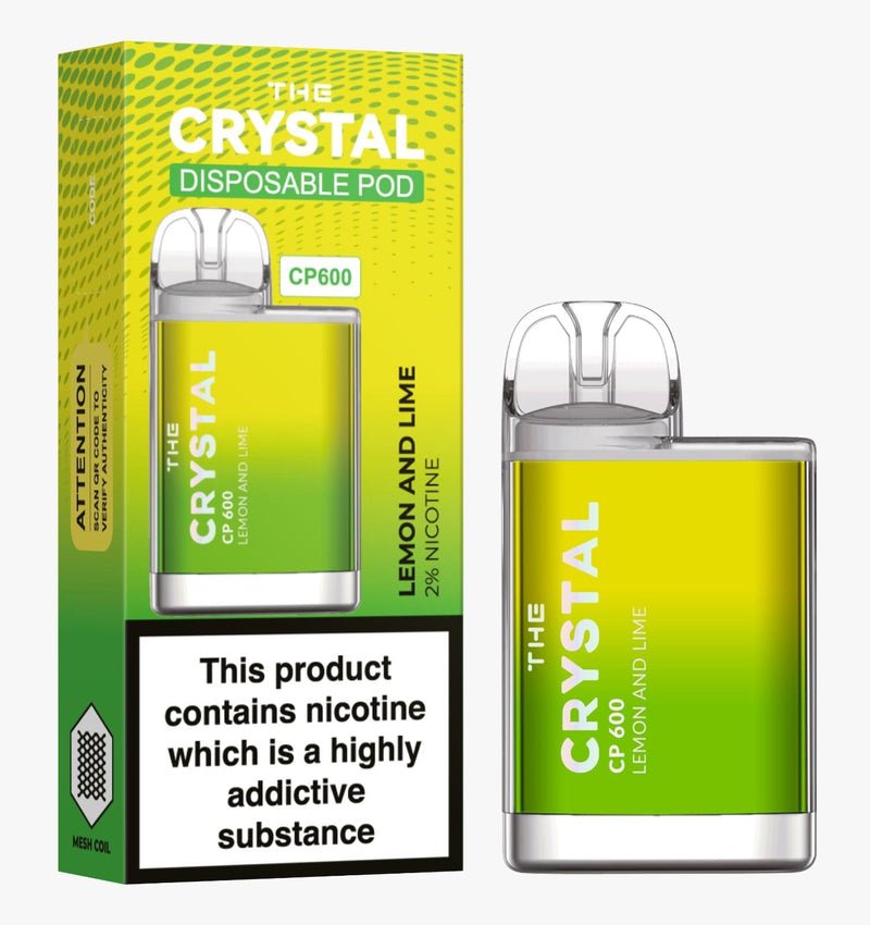 The Crystal CP600 - Disposable Vape - Lemon Lime - Box of 10 - vapewholesaleeurope