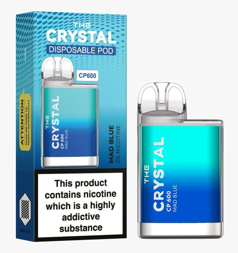 The Crystal CP600 - Disposable Vape - Mad Blue - Box of 10 - vapewholesaleeurope