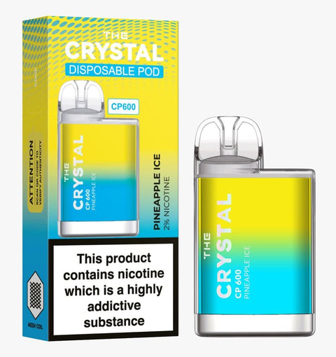 The Crystal CP600 - Disposable Vape - Pineapple Ice - Box of 10 - vapewholesaleeurope