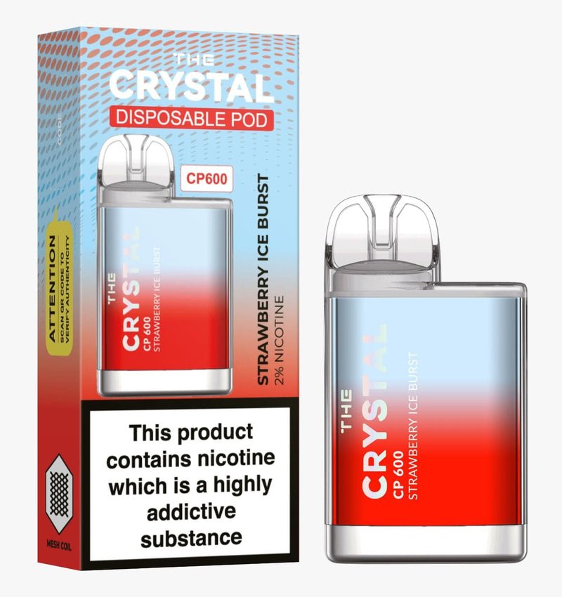Crystal CP600 Disposable Vape | Strawberry Ice Burst Box-10 | vapewholesaleeurope Crystal CP600 Disposable Vape | Strawberry Ice Burst Box-10 | vapewholesaleeurope