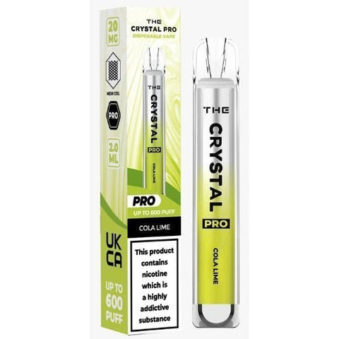 The Crystal Pro - Disposable Vape Pod Device 20mg - Cola and Lime - Box of 10 - vapewholesaleeurope