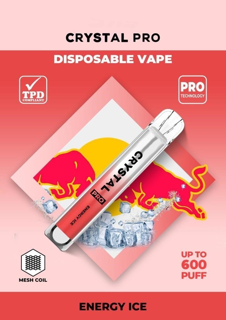 The Crystal Pro - Energy Ice Disposable Vape | Box of 10 | vapewholesaleeurope The Crystal Pro - Energy Ice Disposable Vape | Box of 10 | vapewholesaleeurope
