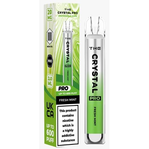 Crystal Pro 600 | Fresh Mint Disposable Vape | Pack of 10 | vapewholesaleeurope Crystal Pro 600 | Fresh Mint Disposable Vape | Pack of 10 | vapewholesaleeurope